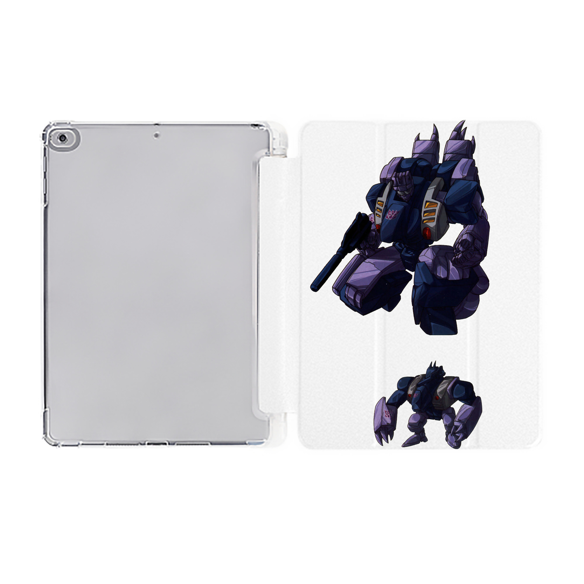（画像用）  IPad ケース ペン収納付き 三つ折りスタンド PUレザー×シリコン 対応機種9.5/10.5/10.9インチ